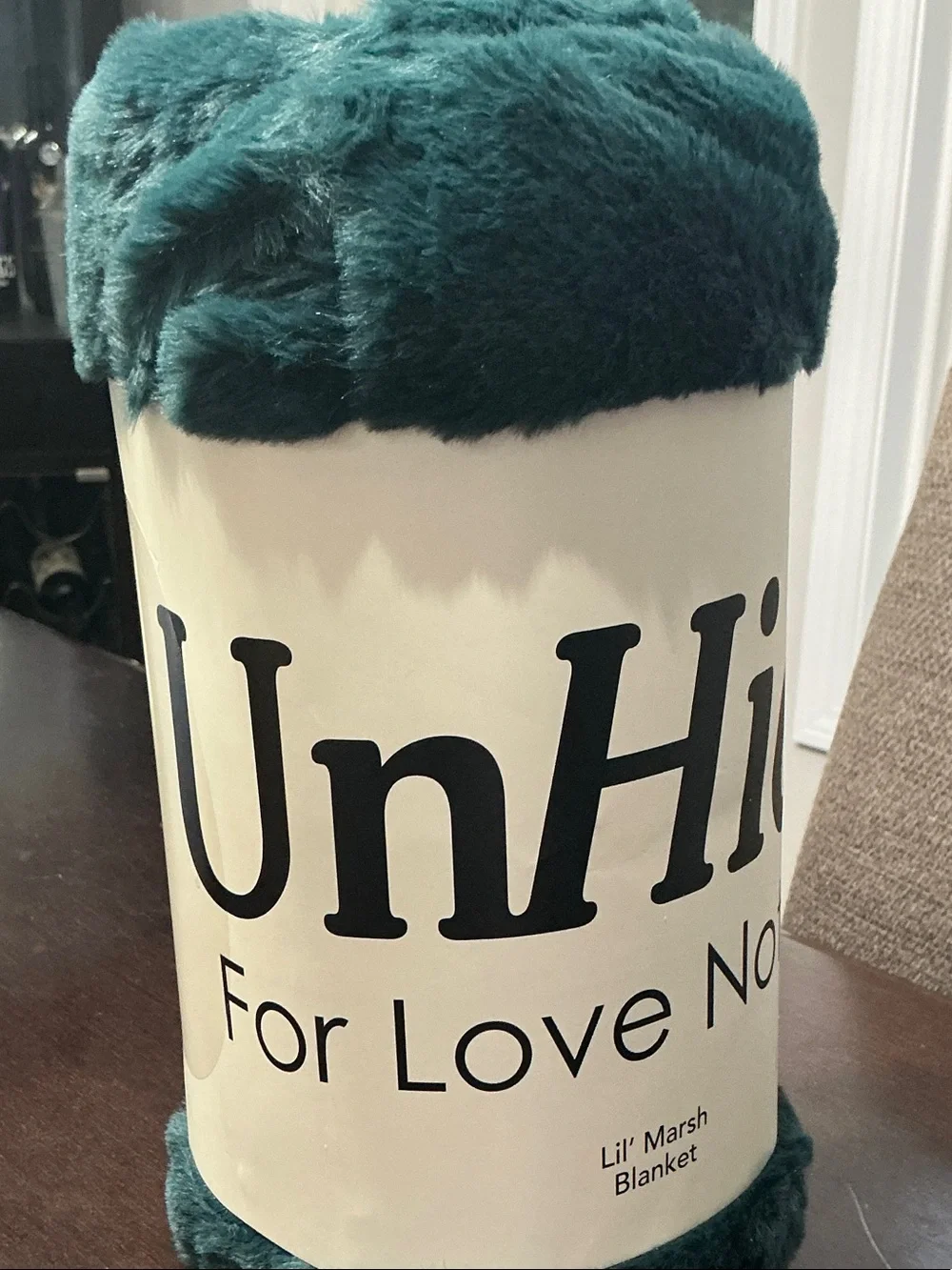 UnHide Lil' Marsh Plush Throw Blanket - Hunter Green